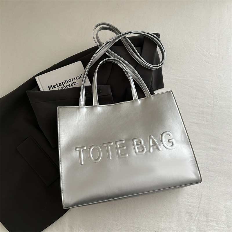 Simple Vintage Large Capacity Tote Bag Stylish Casual Fashion Handbag Shoulder Crossbody Bags For E 3