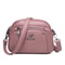 Water Resistant Crossbody Bag For Women Solid Color Square Shoulder Bag With Three Zipper Compartme