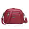 Water Resistant Crossbody Bag For Women Solid Color Square Shoulder Bag With Three Zipper Compartme