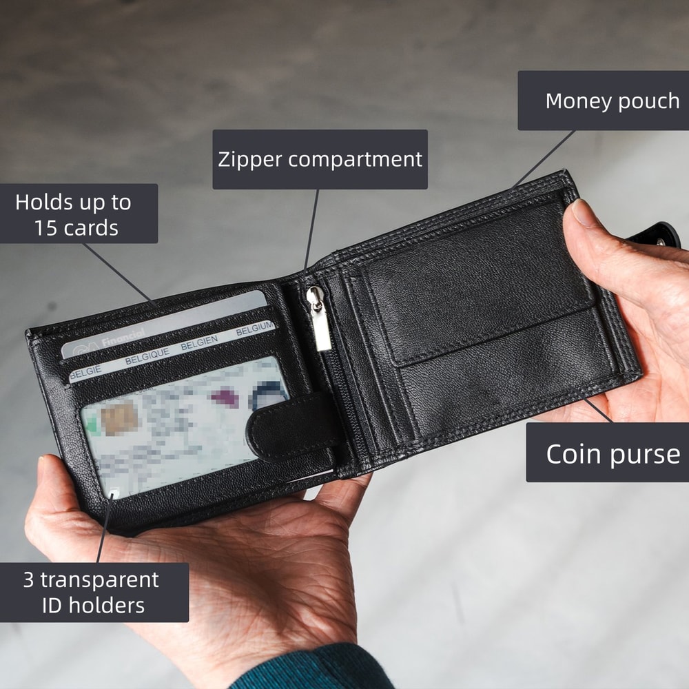 Elegant PU Leather Large Capacity Slim Wallet With Multi Card Slots Ideal Gift For Men 3