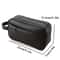 Mens PU Leather Hand Carry Bag Lightweight Textured Design with Detachable Wrist Strap and Zippered Pocket Organizer