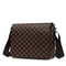 Mens Crossbody Business Briefcase Fashionable Plaid Large Capacity Shoulder Bag 5