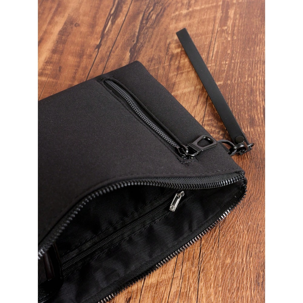 Ultra Thin Business Clutch Bag Stylish Portable Zipper Wristlet Cell Phone Handbag For Men 3