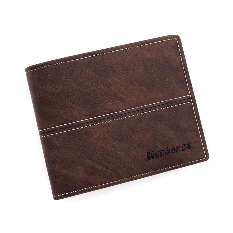 Mens Vintage PU Leather Wallet With Coin Pocket High Quality Card Holder Money Clip 0