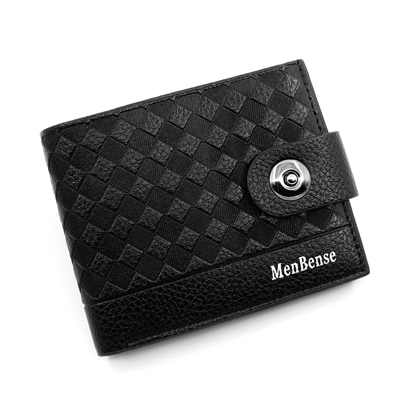 Slim PU Leather Mens Wallet With Magnetic Closure Large Capacity Minimalist Design 4