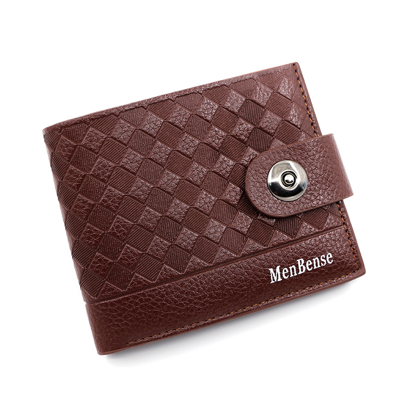 Slim PU Leather Mens Wallet With Magnetic Closure Large Capacity Minimalist Design 5