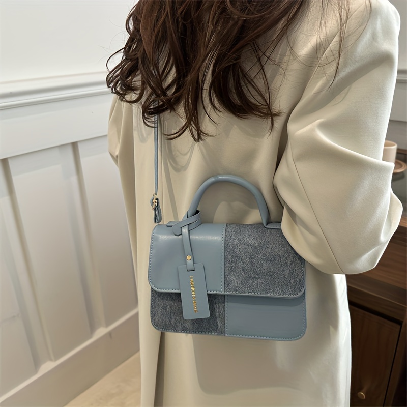 Elegant Womens Handbag Crossbody Shoulder Bag Geometric Pattern Snap Closure Tote For Fashion Lover 5