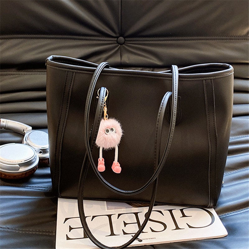 Versatile Solid Color PU Leather Handbag Stylish Korean Shoulder Tote For Women Perfect For Daily U 2