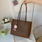Versatile Solid Color PU Leather Handbag Stylish Korean Shoulder Tote For Women Perfect For Daily U 4