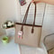 Versatile Solid Color PU Leather Handbag Stylish Korean Shoulder Tote For Women Perfect For Daily U 5