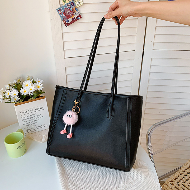 Versatile Solid Color PU Leather Handbag Stylish Korean Shoulder Tote For Women Perfect For Daily U 7