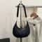 Elegant Womens French Handbag Shoulder Bag Textured Crossbody With Zipper Closure Adjustable Strap 6