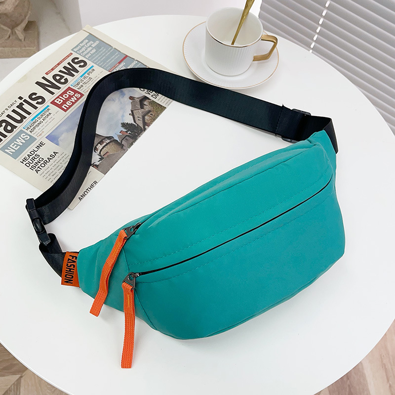 Mens Casual Chest Bag Trendy Small Sports Crossbody Bag Unisex Nylon Mobile Waist Bag Lightweight S 4