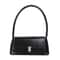 Solid Color Flip Lock PU Leather Handbag For Women Versatile Underarm Baguette Bag Retro AutumnWint 5