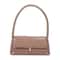 Solid Color Flip Lock PU Leather Handbag For Women Versatile Underarm Baguette Bag Retro AutumnWint 7