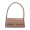 Solid Color Flip Lock PU Leather Handbag For Women Versatile Underarm Baguette Bag Retro AutumnWint 7