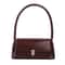 Solid Color Flip Lock PU Leather Handbag For Women Versatile Underarm Baguette Bag Retro AutumnWint 8