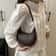 Womens Luxury Crescent Handbag Elegant Shoulder Bag With Zipper Closure Crossbody Purse For Everyda 1
