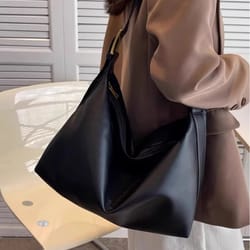 chic soft leather shoulder crossbody bag for office & casual outfits