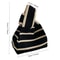 Handmade Knitted Stripe Tote Bag Stylish Reusable Shoulder Bag For Women 3