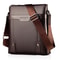 Solid Color Leather Crossbody Bag For Men Black Brown Large Capacity Shoulder Bag For Work Travel 4