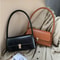 Elegant Mini Top Handle Bag Classic Rectangular Purse Sleek Leather With Gold Clasp 2