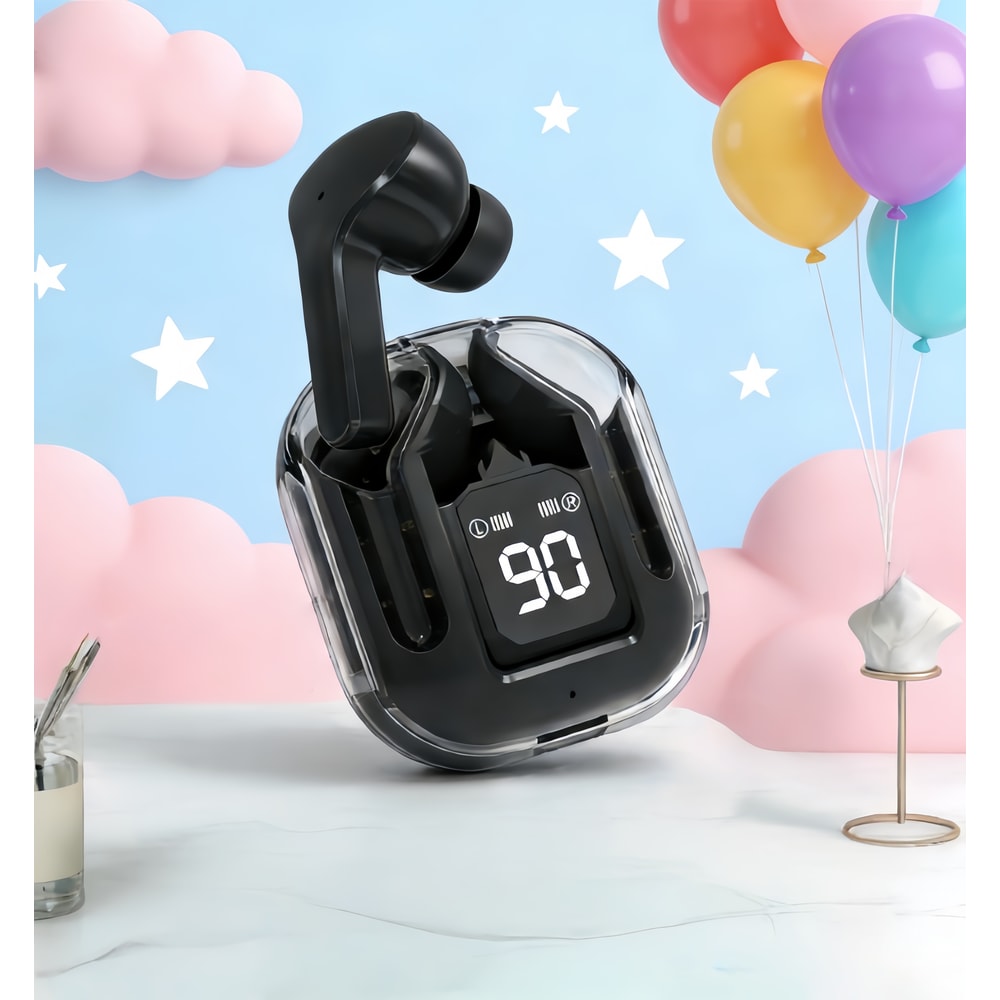 TWS Transparent Wireless Bluetooth Headset Premium HIFI Sound Wireless Earphones