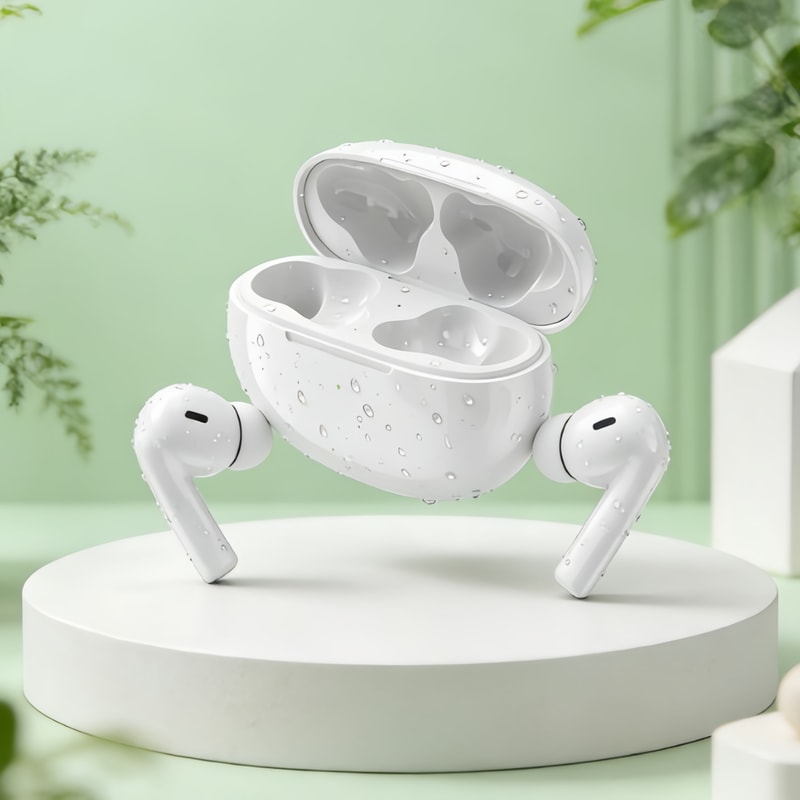 Bluetooth Earphones TWS Touch Control HiFi Wireless Headphones with Mic Noise Reduction Waterproof Game Motion