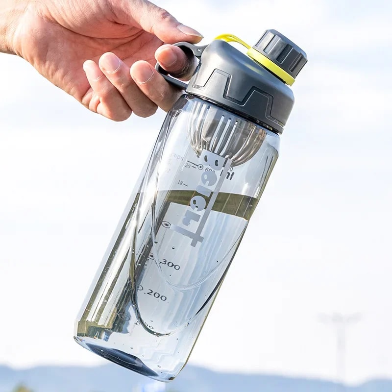 Shatterproof BPA Free Wide Mouth Water Bottle For Running Camping Fitness Easy To Clean Plastic 6