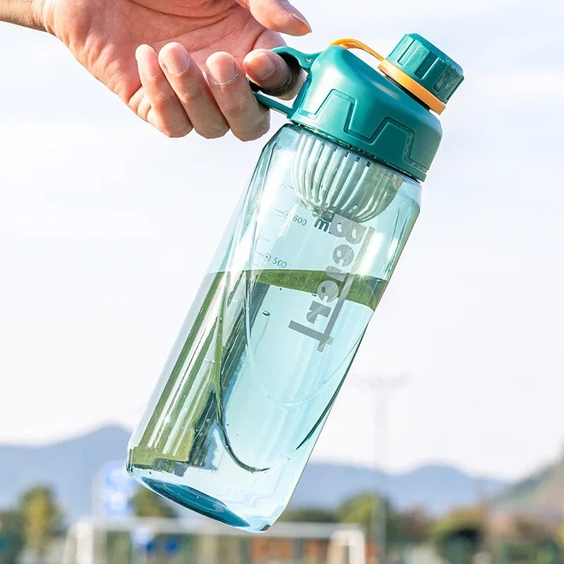 Shatterproof BPA Free Wide Mouth Water Bottle For Running Camping Fitness Easy To Clean Plastic 7