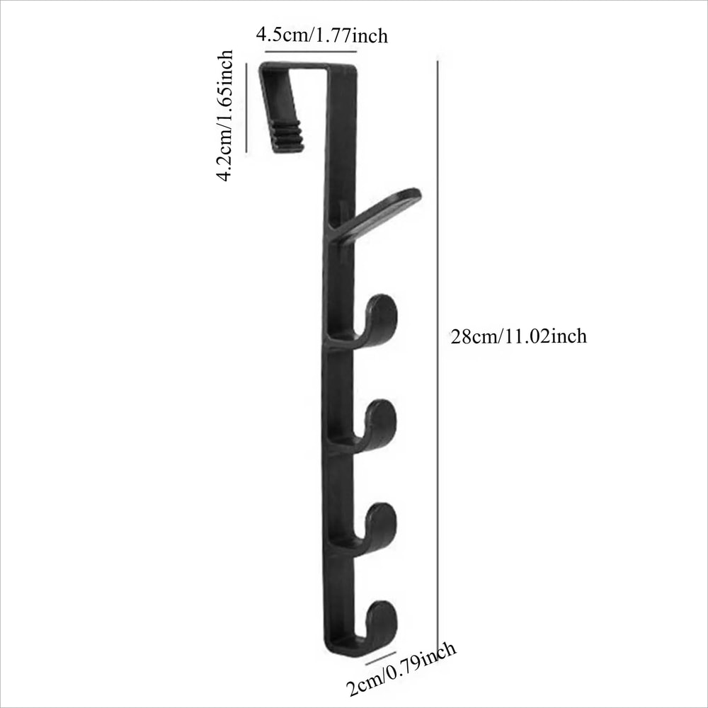 Over The Door Hooks Space Saving Organizer Rack for Clothes Towels and Hats No Drill Behind Door Hanger for Bedroom