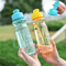 Transparent & Portable Leak Proof Shaker Sports Water Bottle with Lid for School