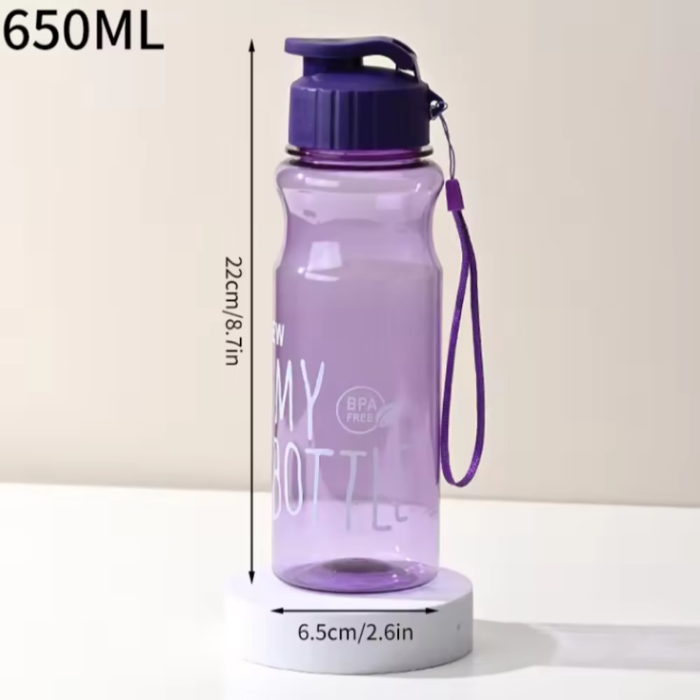 Transparent & Portable Leak Proof Shaker Sports Water Bottle with Lid for School