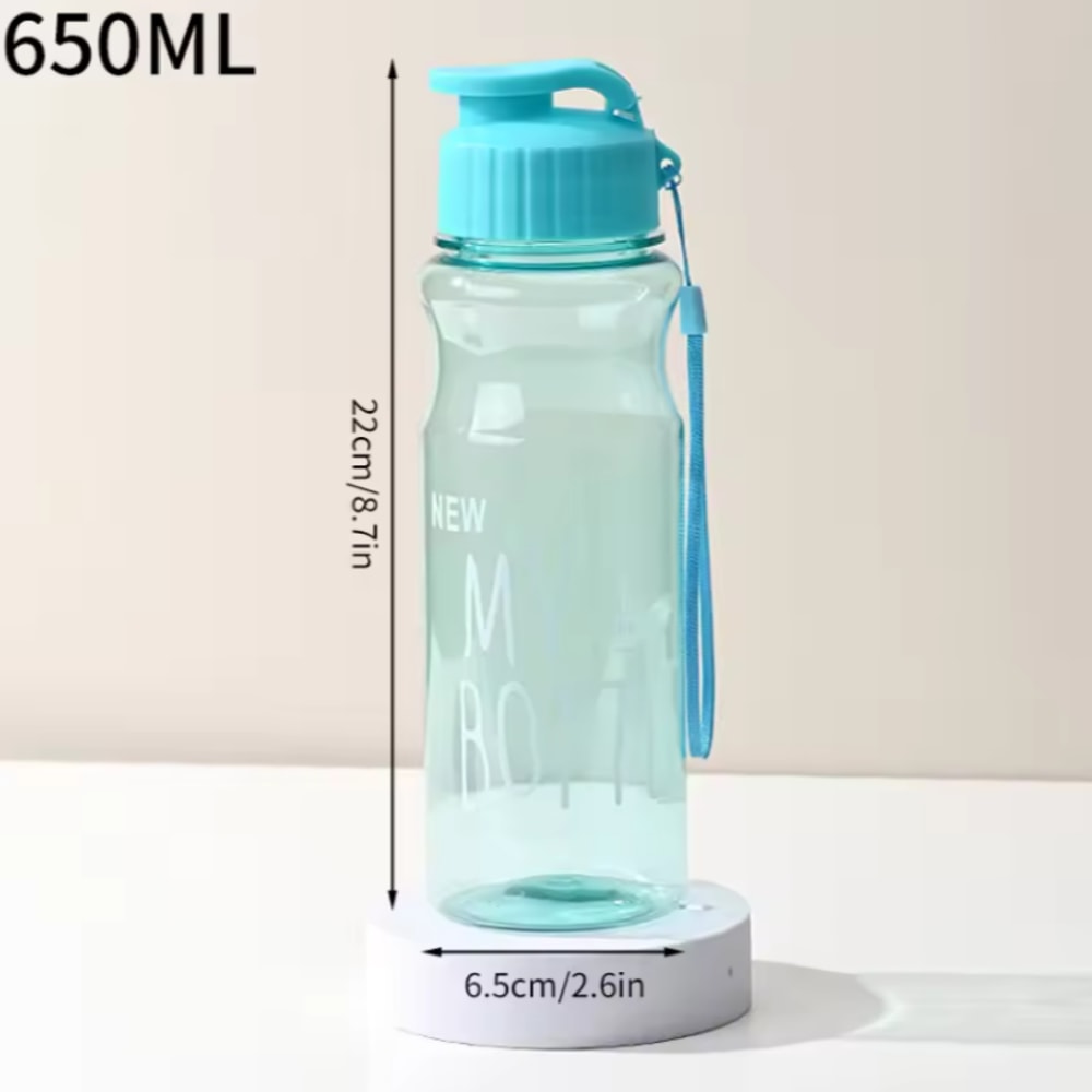 Transparent & Portable Leak Proof Shaker Sports Water Bottle with Lid for School