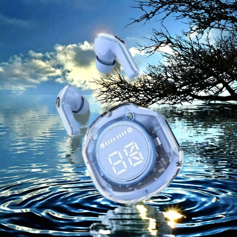 Wireless Bluetooth Headset with LED Power Display Experience Stereo Sound for Smartphones