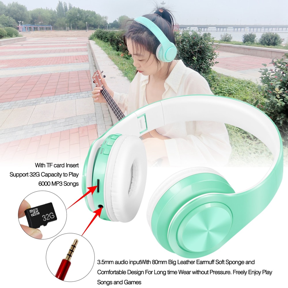 Wireless Bluetooth Stereo Headset Earphone Handsfree Music Calls 4