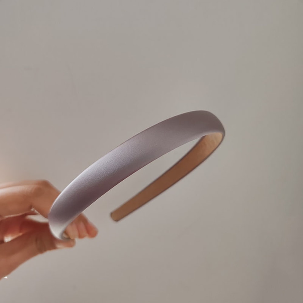 Wide Solid Retro Satin Hairbands For Women And Girls Vintage Bezel Headband 6