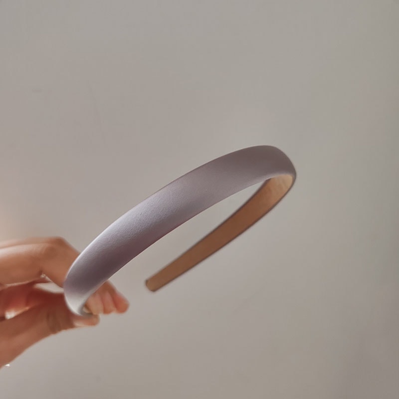 Wide Solid Retro Satin Hairbands For Women And Girls Vintage Bezel Headband 6