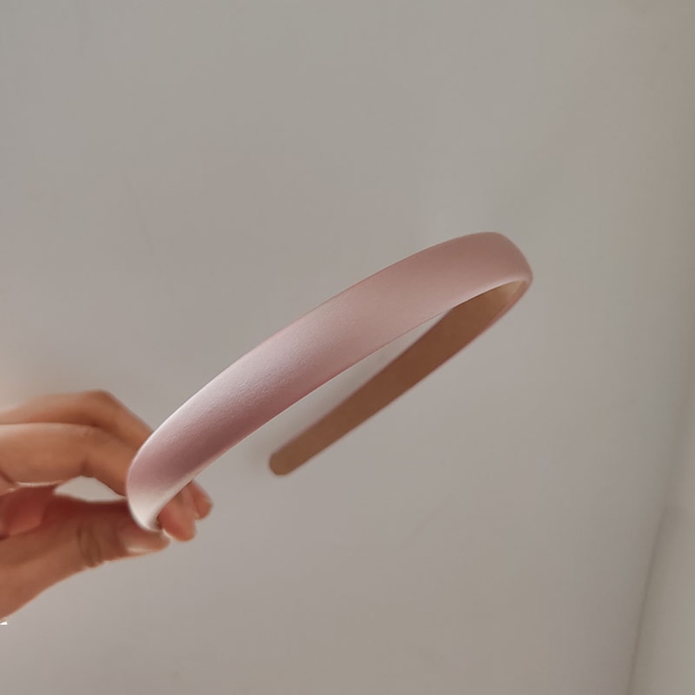 Wide Solid Retro Satin Hairbands For Women And Girls Vintage Bezel Headband 7