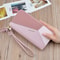 Geometric Leather Tassel Wallet For Women Long Zipper Card Holder With Money Clip 1