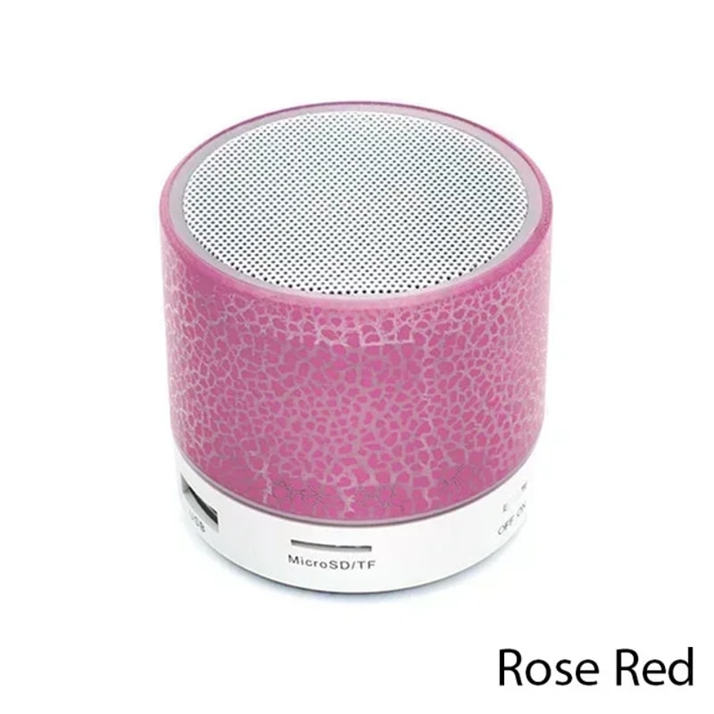 Mini Bluetooth Speaker Wireless Loudspeaker With LED Crack Effect SD Card USB Subwoofer Portable D 5