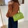 Fashion Women Green PU Leather Shoulder Bag Large Capacity Casual Tote For Daily Use 2
