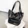 Fashion Rivet Tote Bag Large Capacity Womens Handbag Versatile Shoulder Handheld Bag For Shopping 7