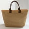 Large Capacity Handheld Woven Tote Bag Stylish Embroidered Casual Grass Handbag For Women Perfect F 1