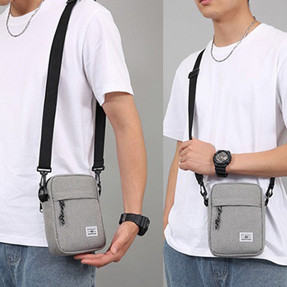 Casual Mens Crossbody Shoulder Bag Lightweight Small Square Bag For Daily Use 0