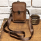 Casual Mens Multifunctional Single Shoulder Crossbody Waist Bag PU Leather Mobile Phone Bag