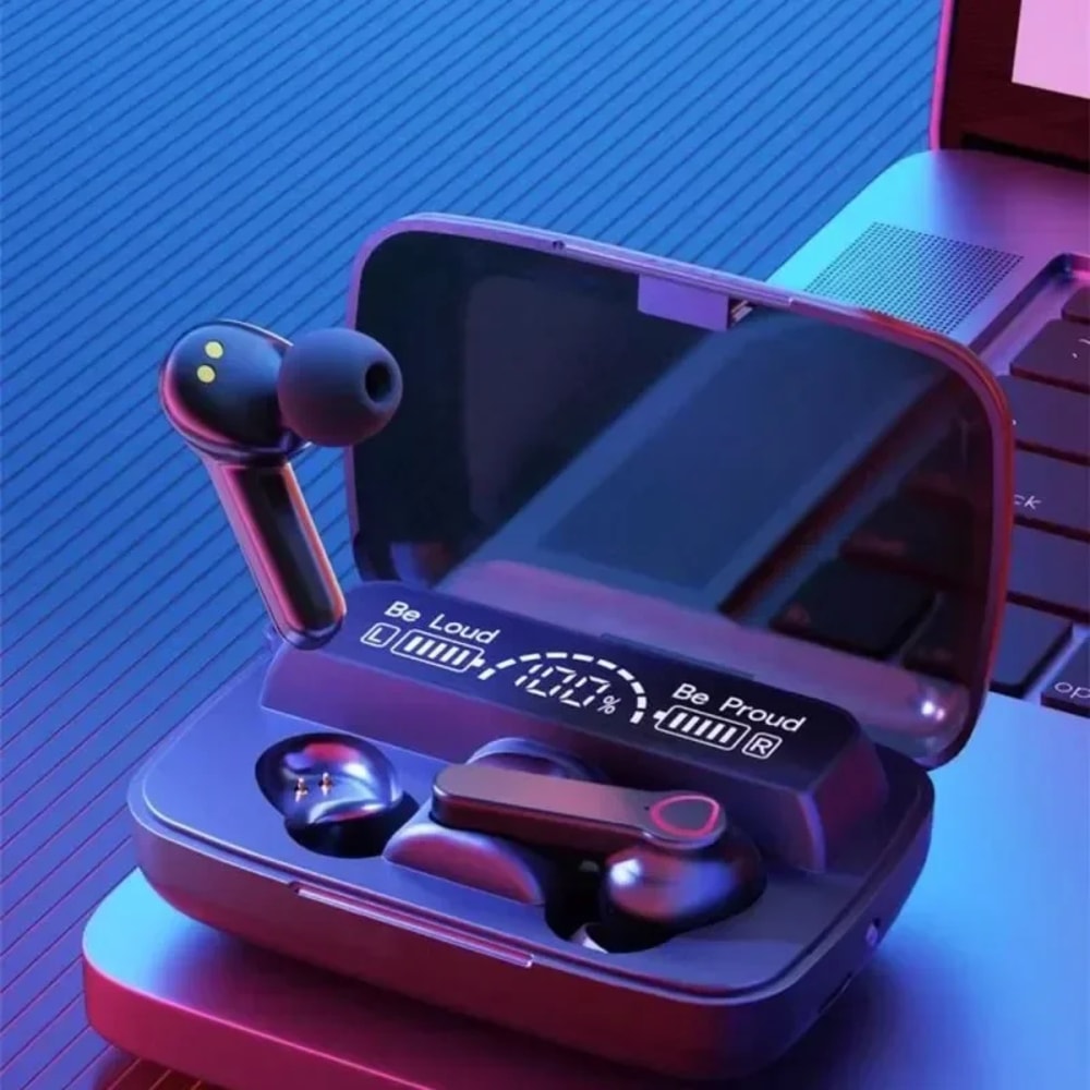 High-Fidelity Bluetooth Headphones with Touch Controls Waterproof Design & Digital Display