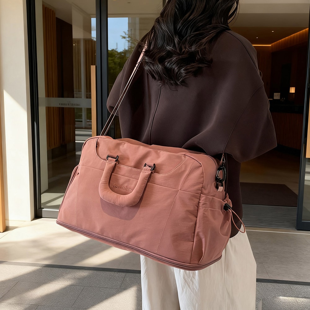 Expandable Portable Travel Bag For Men And Women Luggage With Shoe Compartment Trolley Case For Fit 0