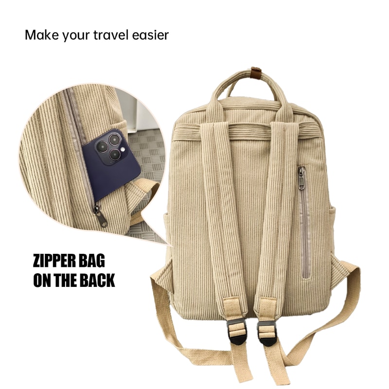 Velvet College Backpack For Girls Stylish Autumn Winter Schoolbag For Students 1