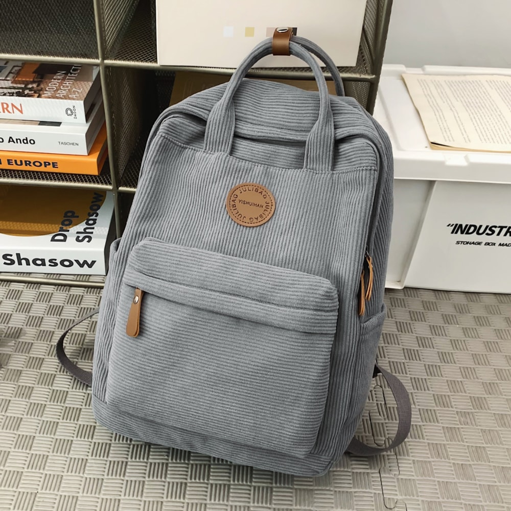 Velvet College Backpack For Girls Stylish Autumn Winter Schoolbag For Students 4